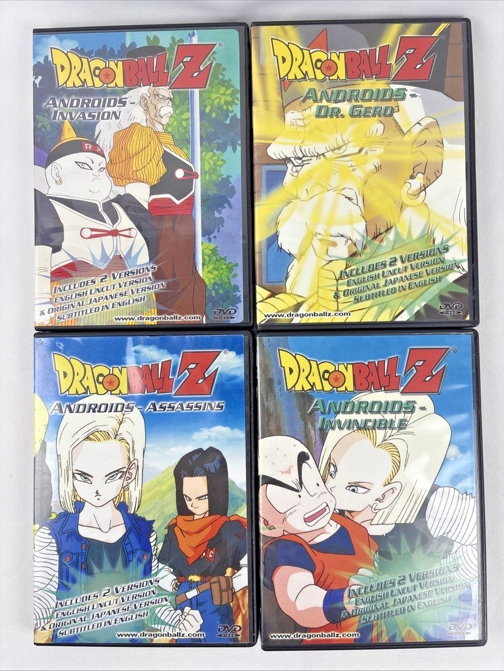 Dragon Ball Z Androids Saga Complete DVD 4-Disc 2003 No Box Tested